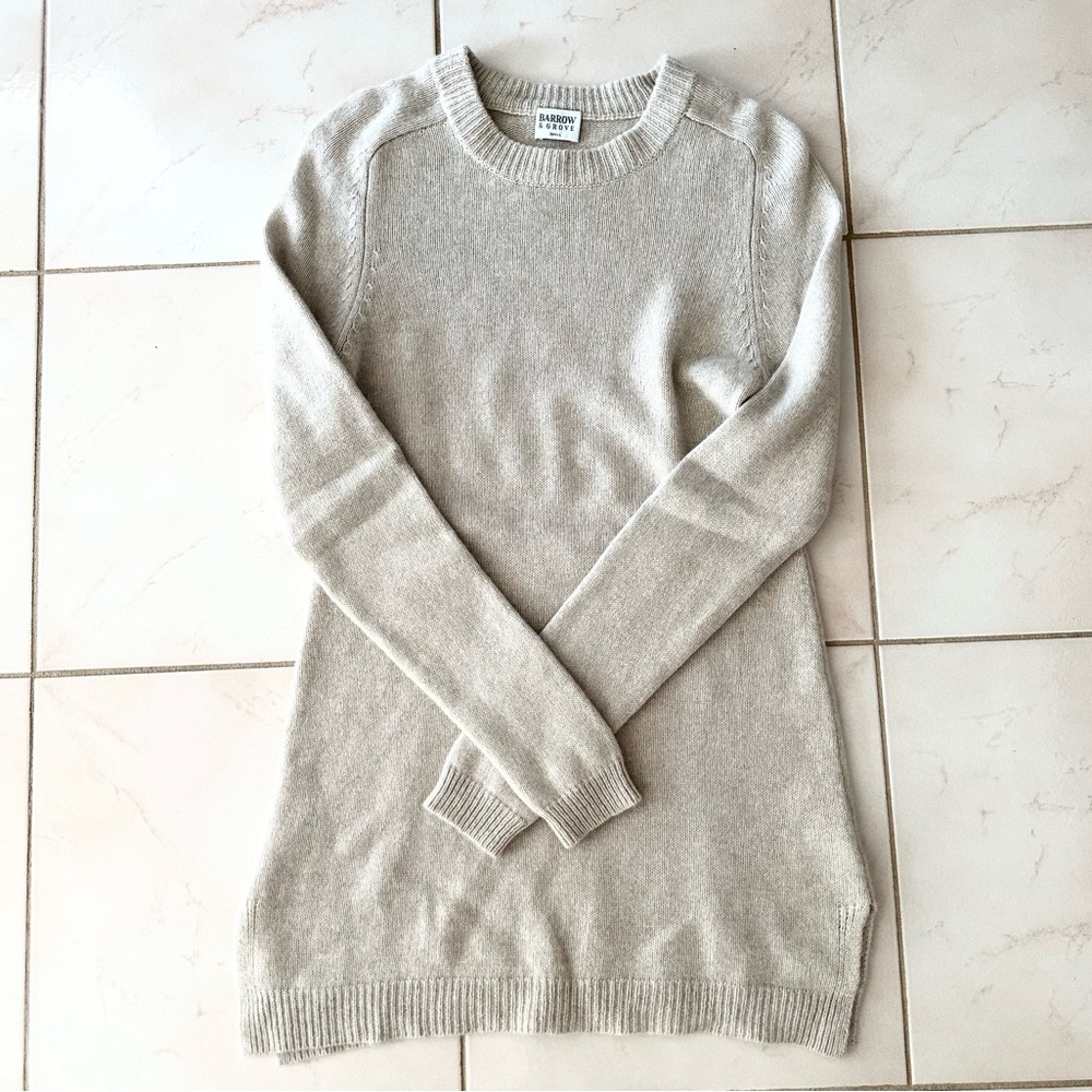Barrow & Grove - Beige Cashmere Mini Sweater Dress - Size S
